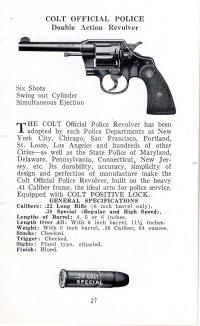 Colt's police revolver hand book 1948, 32 pages, with no 'Fitz' on page 2