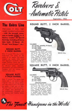 Colt 1953 catalog and pricelist