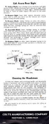 1953 Colt Woodsman Match Target Model .22, pamphlet, Form 204 page 2