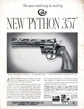 1955 Colt .357 Python revolver introduction