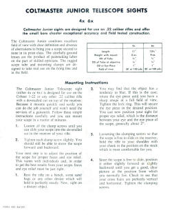 Colt 1956 Coltmaster junior scope directions front