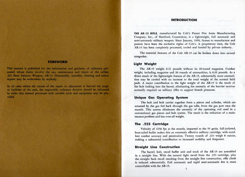 1959 Colt automatic military rifle manual page 1