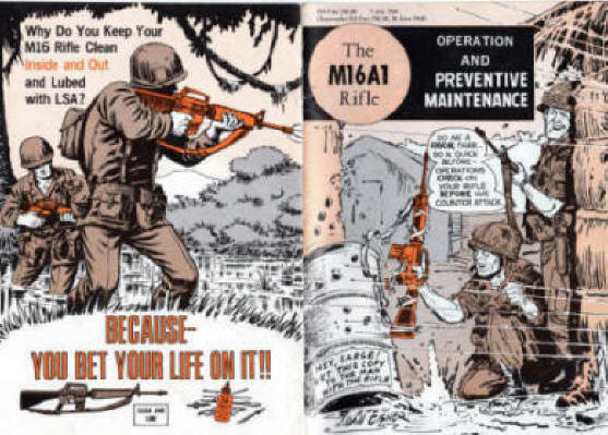 M16 Service and Care booklet 1967 comic book for troops
