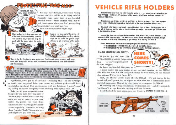 M16 Service and Care booklet 1967 vehicle rifle holders