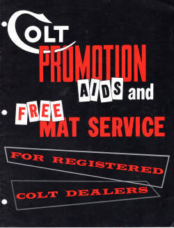 1960 Colt dealer promotion aids brochure cover
