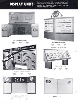 Colt 1960 dealer promotional material displays