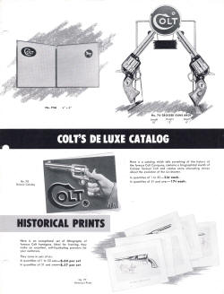 Colt 1960 dealer promotional material give aways and catalogs