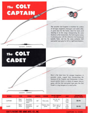 Colt captain and cadet  bows