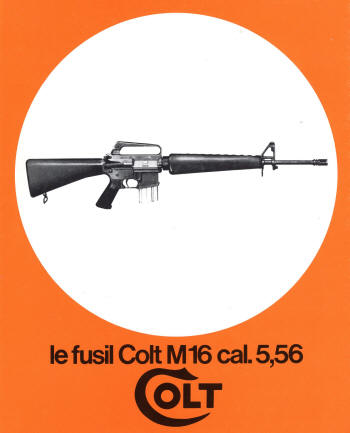 1974 colt m-16 military brochure in french colver