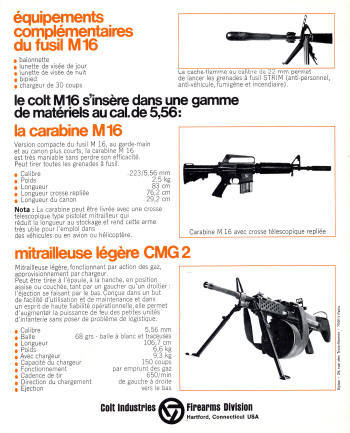 1974 colt m-16 military brochure in french page 6