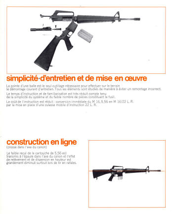 1974 colt m-16 military brochure in french page 5