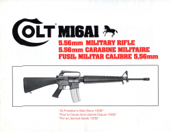 1979 Colt M16A1 Publicity Brochure in english, french, spanish