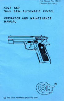 Colt experimental SSP 9 mm pistol