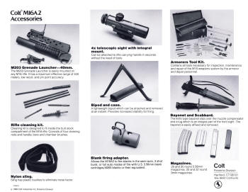 1988 Colt dealer brochure showing  M16A2 accessories page 2