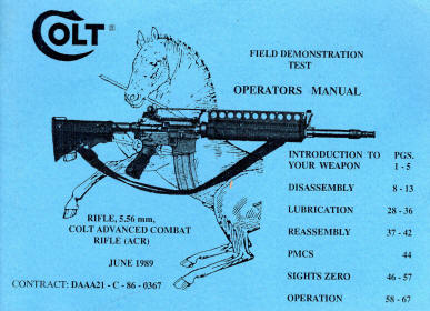 Colt 1989 advanced combat rifle field test manual