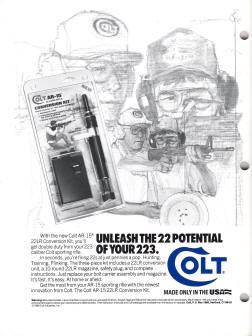 Colt 1990 parts and accessories catalog back cover