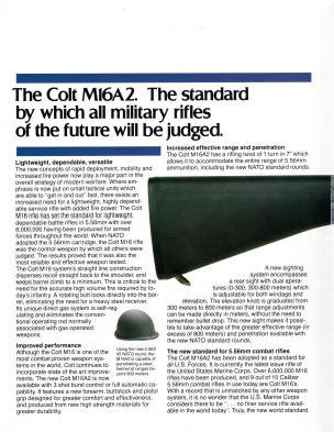 Colt M16A2 Rifle Weapons System left page