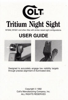 1992 Colt Tritium night sight guide cover 