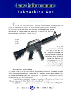 Colt 1999 law enforcement submacine gun