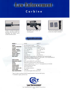Colt 1999 law enforcement carbine specs