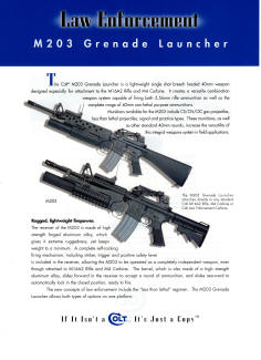 Colt 1999 law enforcement grenade launcher