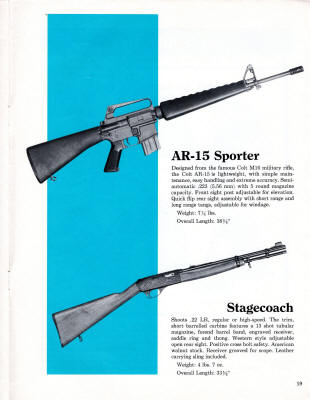 1975 Colt catalog showing the AR-15 Sporter