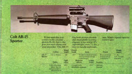 1976 Colt catalog showing the AR-15 sporter rifle