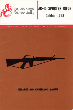 Colt 1969 AR-15 Sporter rifle .223 manual cover