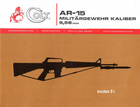 1964 Colt AR-15, 5.56mm, brochure in German