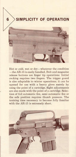 1957 Colt AR-15 military rifle brochure page 5