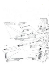 1964 Detailed parts drawing of a Colt AR-15 Sporter Rifle, Caliber .223, Operation and Maintenance manual-4