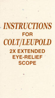 1980s Colt/Leupold M8-2X scope instructions 