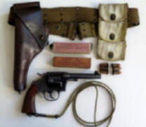 Colt M1917 U.S. Army revolver with accessories