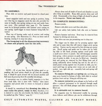 Colt 1940's the woodsman hand book page 7