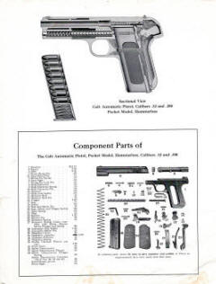 Colt M1908 Automatic Pistol, Hammerless form M-77 page 2