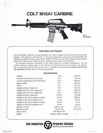 Colt 19698firearms division confliciing info
