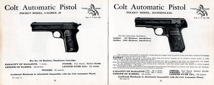 Colt-catalog-1917-automatic-pistol-pocket-models-.38-and-hammerless