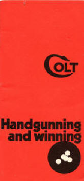 Colt 1959 'Handgunning and Winning' handbook cover