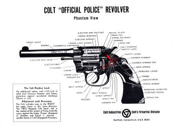 A revised 1930s phantom view of the Colt Official Police revolver, 