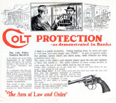 1930s Colt protection in banks brochure A-66