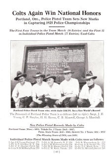 1925 colt's police hand book showing 1925 ad