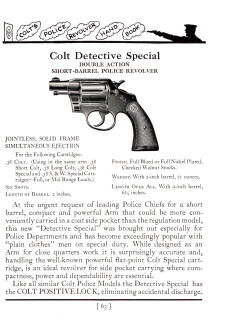 1927 Colt's Police Hand Book, showing Detective Special