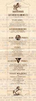 colt ad on back of Colt Patent Fire Arms letterhead, Form M128