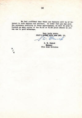 Second half of Colt letter