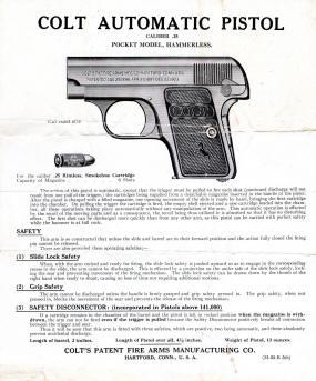 1925 Colt .25 instructions