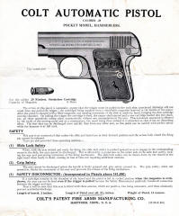 Colt 1908 vest pocket .25 caliber automatic pistol