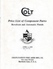 1936 Colt price list for component parts catalog Note 1936 Shield 'Logo'