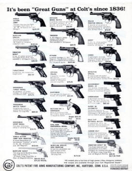 1962 Colt dealer flyer for revolvers 2