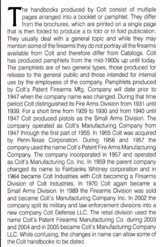John Ogle's original article from 'The Book of Colt Paper'
