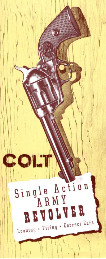 1958 Colt SA Army revolver brochure form SA-100